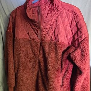 Women's Quilted Fleece Jacket - Red - LuLaRoe Nancy